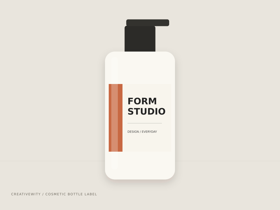 Cosmetic Bottle Label