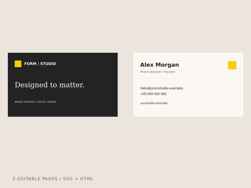 Studio Business Card Duo