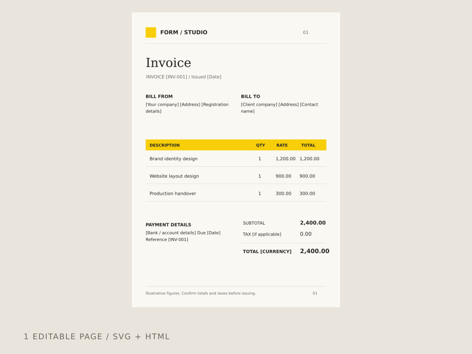 Client Invoice Layout