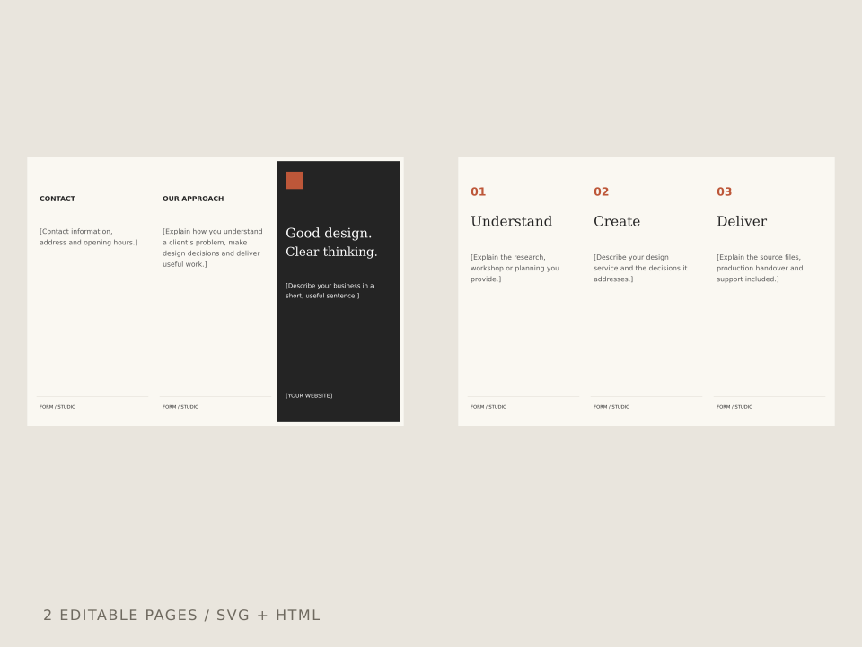 Studio Trifold Brochure