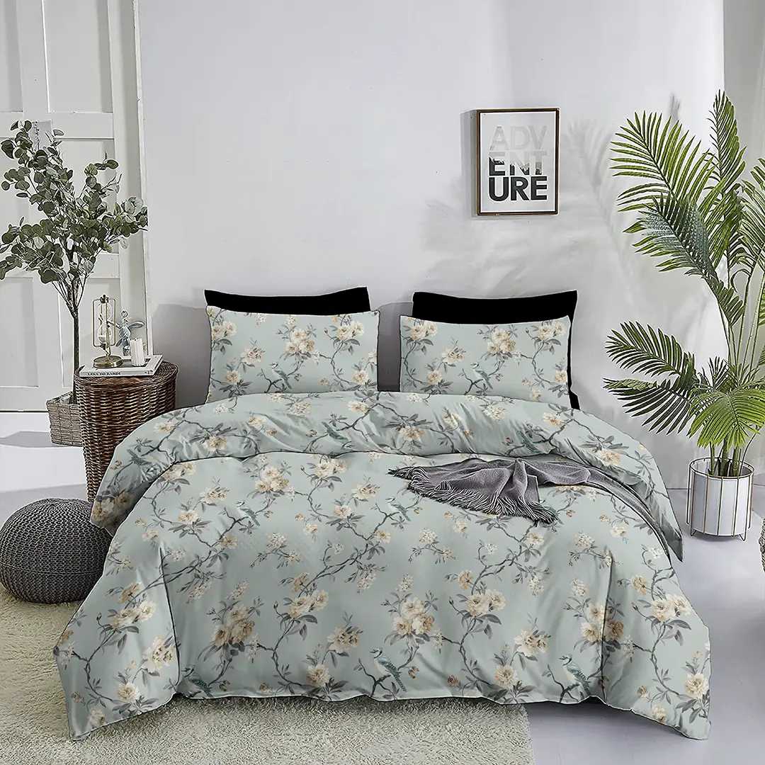 Scandinavian Bedroom Bedding Mockup - Clean White Interior Scene