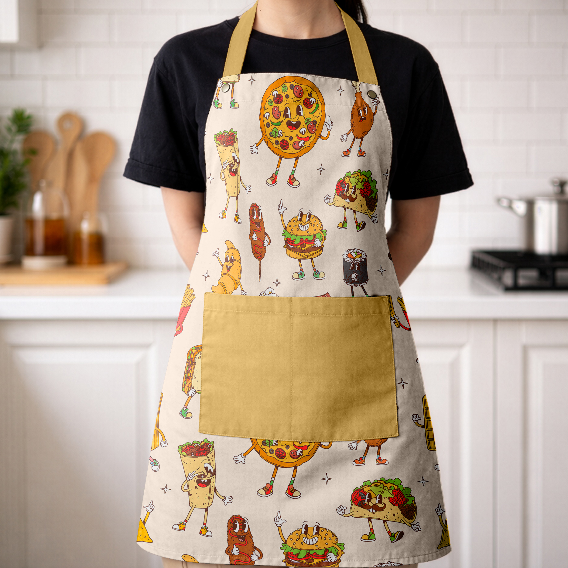 Kitchen apron mockup - Photoshop PSD File Kitchen apron mockup - Photoshop PSD File