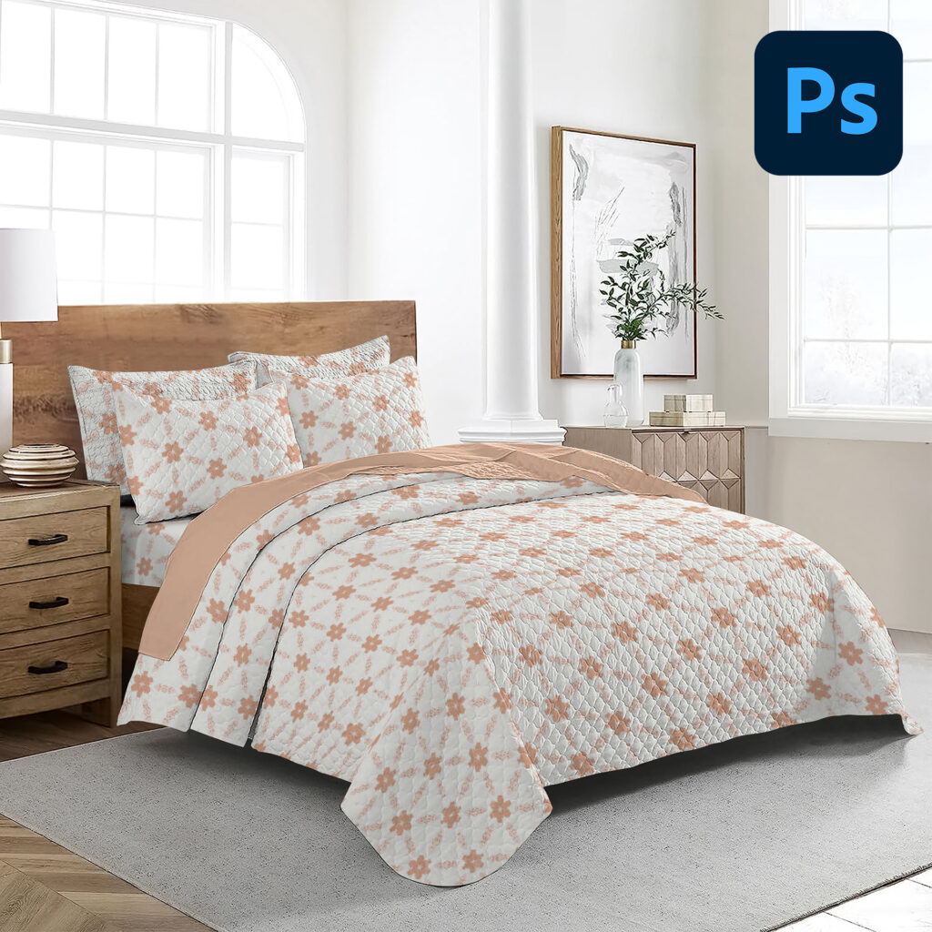 bedding mockup photoshop psd file