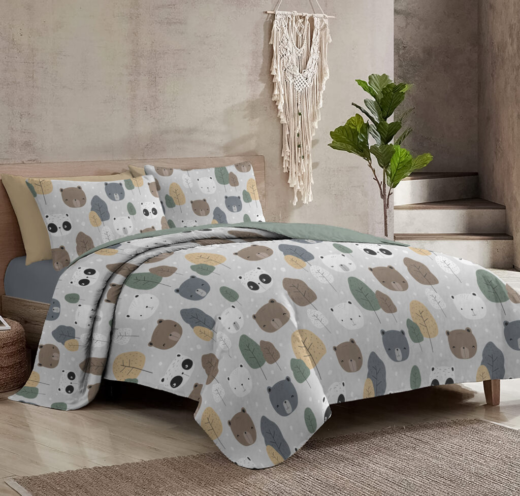 plain and texture bedding mockup