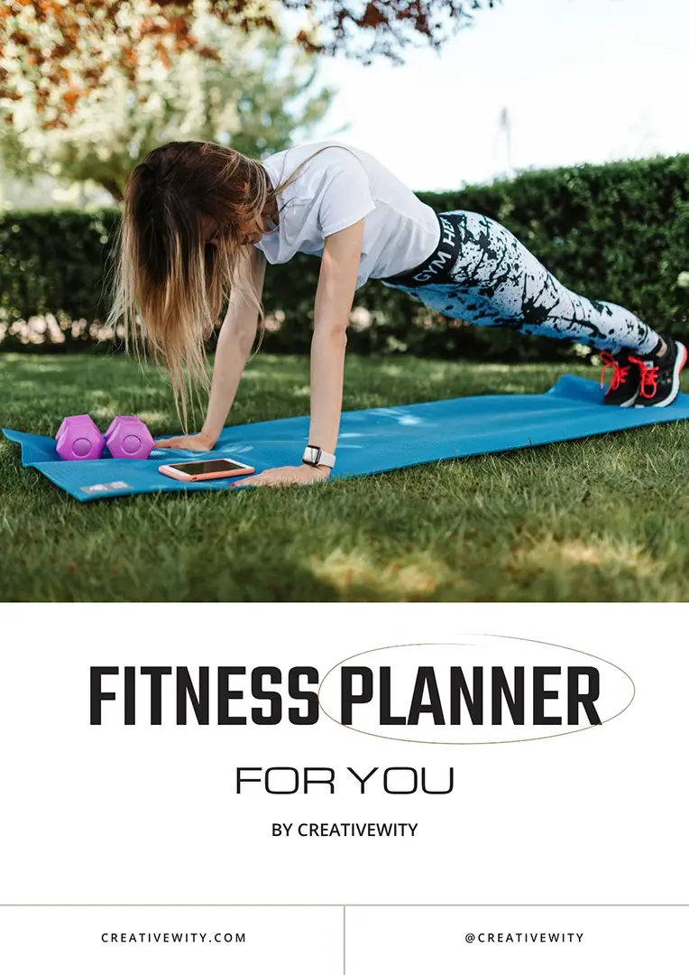 fitness planner template free printable workout & goal tracker